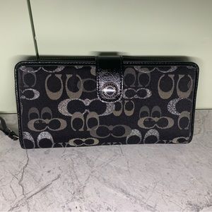 Black & Silver Coach Wallet